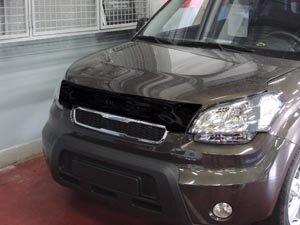 Дефлектор капота (мухобойка) Kia Soul 2008-2014 (Киа Соул) SIM