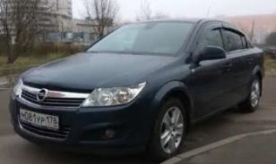 Дефлекторы окон (ветровики) Opel Astra H Sd 2007"EuroStandard" (Опель Астра) Кобра Тюнинг